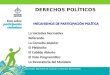 DERECHOS POLÍTICOS Comisión Nacional de Control y Asuntos Electorales MECANISMOS DE PARTICIPACIÓN POLÍTICA La Iniciativa Normativa Referendo La Consulta