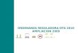 Plan de Movilidad y Espacio Público en Vitoria- Gasteiz ORDENANZA REGULADORA OTA 2010 AMPLIACION 2009