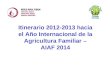 Itinerario 2012-2013 hacia el Año Internacional de la Agricultura Familiar – AIAF 2014