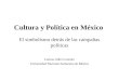 Cultura y Política en México El simbolismo detrás de las campañas políticas Larissa Adler Lomnitz Universidad Nacional Autónoma de México