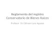 Reglamento del registro Conservatorio de Bienes Raíces Profesor Dr. Edinson Lara Aguayo