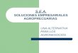 S.E.A. SOLUCIONES EMPRESARIALES AGROPRECUARIAS UNA ALTERNATIVA PARA LOS AGRONEGOCIOS