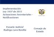  Implementación Ley 1437 de 2011 Actuaciones Secretariales - Notificaciones Escuela Judicial Rodrigo Lara Bonilla Consejo de Estado