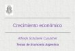 Crecimiento económico Alfredo Schclarek Curutchet Temas de Economía Argentina