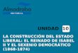 LA CONSTRUCCIÓN DEL ESTADO LIBERAL: EL REINADO DE ISABEL II Y EL SEXENIO DEMOCRÁTICO (1868-1874) UNIDAD 10