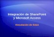 Integración de SharePoint y Microsoft Access Vinculación de listas