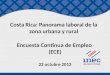 Encuesta Continua de Empleo (ECE) 22 octubre 2013 Costa Rica: Panorama laboral de la zona urbana y rural