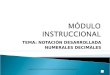 TEMA: NOTACIÓN DESARROLLADA NUMERALES DECIMALES AMADORV.2011 COPY RIGHTS @ TODOS LOS DERECHOS RESERVADOS