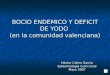 BOCIO ENDEMICO Y DEFICIT DE YODO (en la comunidad valenciana) Héctor Colino García Epidemiología nutricional Mayo 2007