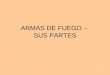 ARMAS DE FUEGO – SUS PARTES. PISTOLA REGLAMENTARIA CARTUCHO FULMINANTE POLVORA PROYECTIL CULOTE RECAMARA CAÑON