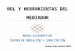 ROL Y HERRAMIENTAS DEL MEDIADOR Antonio Tula - Roberto Nieto REDES ALTERNATIVAS CENTRO DE MEDIACIÓN Y CAPACITACIÓN
