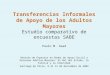 Transferencias Informales de Apoyo de los Adultos Mayores Estudio comparativo de encuestas SABE Paulo M. Saad Reunión de Expertos en Redes de Apoyo Social