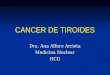 CANCER DE TIROIDES Dra. Ana Alfaro Arrieta Medicina Nuclear HCG