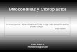 Mitocondrias y Cloroplastos Víctor Bravo N. F.Meischer@gmail.com La emergencia de la vida se remonta a algo más pequeño que la propia célula Víctor Bravo