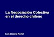 La Negociación Colectiva en el derecho chileno Luis Lizama Portal Luis Lizama Portal