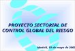 PROYECTO SECTORIAL DE CONTROL GLOBAL DEL RIESGO Madrid, 10 de mayo de 2000