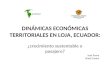 DINÁMICAS ECONÓMICAS TERRITORIALES EN LOJA, ECUADOR: ¿crecimiento sustentable o pasajero? José Poma Sinda Castro