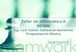 Taller de informática II DCMM Ing. Luis Carlos Cañaveral Sarmiento Programación Básica