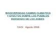 BIODIVERSIDAD CAMBIO CLIMATICO Y EFECTOS SOBRE LOS PUEBLOS INDIGENAS DE LOS ANDES CAOI Agosto 2008 CAOI Agosto 2008
