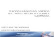 PRINCIPIOS JURIDICOS DEL COMERCIO ELECTRONICO APLICABLES A LA BANCA ELECTRONICA ERICK RINCON CARDENAS erick.rincon@certicamara.com