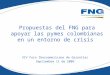 Propuestas del FNG para apoyar las pymes colombianas en un entorno de crisis XIV Foro Iberoamericano de Garantías Septiembre 11 de 2009