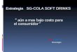 Aún a mas bajo costo para el consumidor S&G-FIABILITÉ Beverages Estrategia SG-COLA SOFT DRINKS