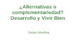 ¿Alternativas o complementariedad? Desarrollo y Vivir Bien Javier Medina