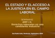 EL ESTADO Y EL ACCESO A LA JUSTICIA EN EL CAMPO LABORAL SEMINARIOAMF+3: Derechos laborales en una cambiante industria San Pedro Sula, Honduras, Septiembre