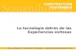 Sostenibilidad CONSTRUCCION SOSTENIBLE La tecnología detrás de las Experiencias exitosas Arq. Jorge A. Ramírez Fonseca bioclima@hotmail.com