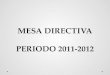 MESA DIRECTIVA PERIODO 2011-2012. I. LISTA DE PRESENTES