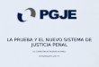 LA PRUEBA Y EL NUEVO SISTEMA DE JUSTICIA PENAL LIC. JORGE EMILIO IRUEGAS ALVAREZ. jiruega@pgjebc.gob.mx