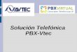 Solución Telefónica PBX-Vtec. Registro Restringido y Acceso por WEB multiusuario, multiperfil