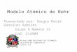 Modelo Atómico de Bohr Presentado por: Sergio David González Ramírez Grupo 9 Número 13 Cod: 214509 Universidad Nacional De Colombia Facultad de Ingeniería