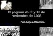 El pogrom del 9 y 10 de noviembre de 1938 Prof. Ángela Waksman Prof. Ángela Waksman