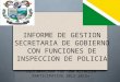 INFORME DE GESTION SECRETARIA DE GOBIERNO CON FUNCIONES DE INSPECCION DE POLICIA «SUTAMARCHAN POR UNA ALCALDIA PARTICIPATIVA 2012- 2015»