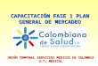 CAPACITACIÓN FASE 1 PLAN GENERAL DE MERCADEO UNIÓN TEMPORAL SERVICIOS MEDICOS DE COLOMBIA U.T. MEDICOL