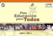 Secretaría de Educación Acciones programáticas para la ejecución de metas estratégicas 2003-2015