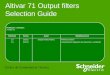 Altivar 71 Output filters Selection Guide Centro de Competencia Técnica Producto y Versión: ATV61/71 Primera versión Actualización diagrama de selección