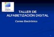1 Correo Electrónico TALLER DE ALFABETIZACIÓN DIGITAL