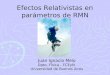 Efectos Relativistas en parámetros de RMN Juan Ignacio Melo Dpto. Física - FCEyN Universidad de Buenos Aires