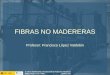 FIBRAS NO MADERERAS Profesor: Francisco López Valdobin