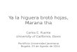 Ya la higuera brotó hojas, Marana tha Pontificia Universidad Javeriana Bogotá, 25 de Agosto de 2014 Carlos E. Puente University of California, Davis