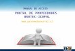 PORTAL DE PROVEEDORES BROTEC-ICAFAL 1  MANUAL DE ACCESO