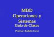 MBD Operaciones y Sistemas Guía de Clases Profesor: Rodolfo Corvi