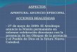 ACCIONES REALIZADAS - 27 de mayo de 2009: El Arzobispo anuncio la Misión permanente en solemne celebración diocesana con la presencia de los Obispos de