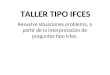 TALLER TIPO IFCES Resuelve situaciones problema, a partir de la interpretación de preguntas tipo Icfes