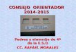 CONSEJO ORIENTADOR 2014-2015 Padres y alumn@s de 4º de la E.S.O CC. RAFAEL MORALES