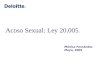 Acoso Sexual: Ley 20.005. Mónica Fernández Mayo, 2005