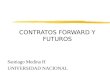 CONTRATOS FORWARD Y FUTUROS Santiago Medina H UNIVERSIDAD NACIONAL