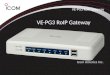 VE-PG3 RoIP Gateway Icom America Inc. VE-PG3 RoIP Gateway